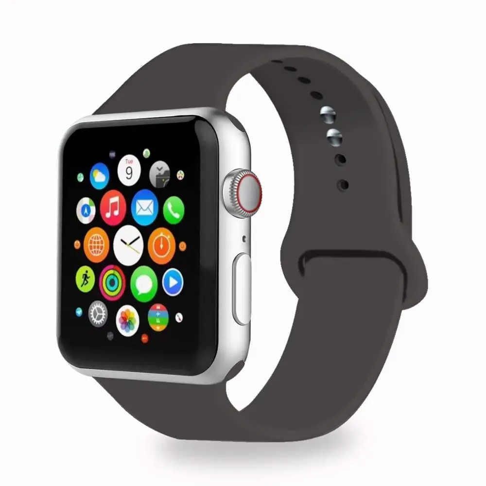 Coco 32 Цвета мягкого силикона замена спортивный ремешок для Apple Watch группа 44 мм 40 мм Series4/3/2 /42 мм 1 38 мм наручные браслет ремень - Цвет ремешка: Coco