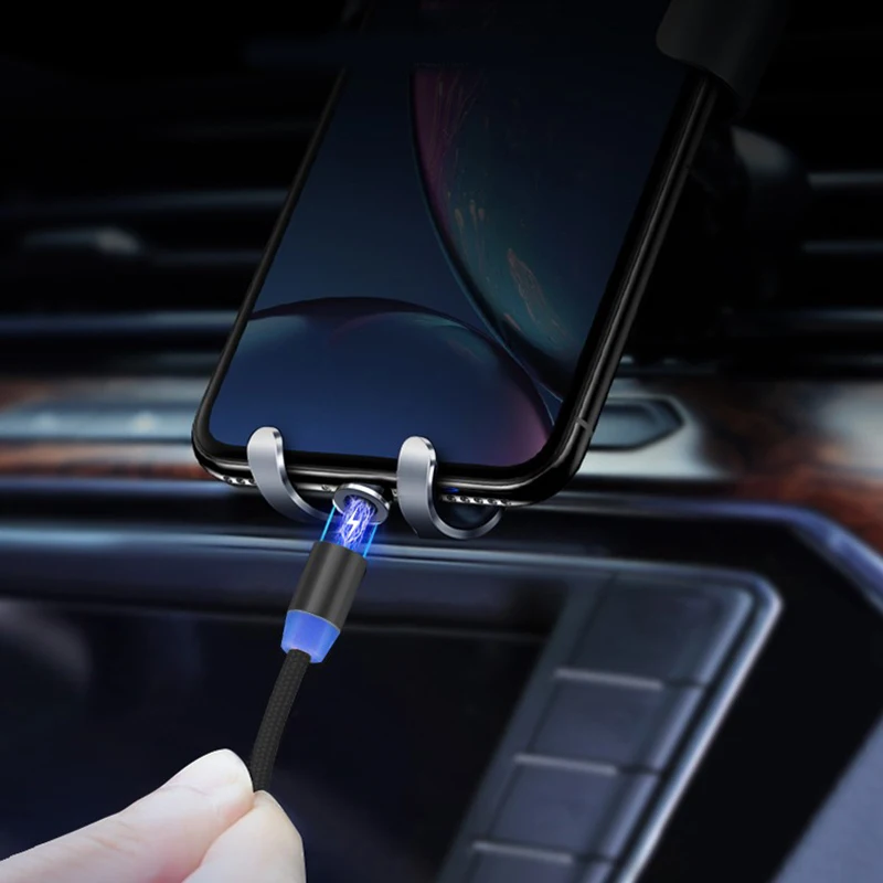 Магнитный кабель Micro USB/Type-C 1 м для iPhone Huawei Samsung Android мобильный телефон | Мобильные