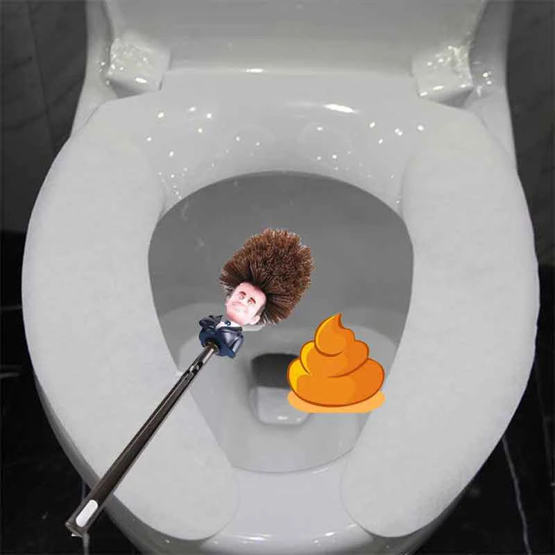 2019 хит Туалетная вода Emmanuel Macron WC Франция президент туалетная щетка делает T0oilet Great