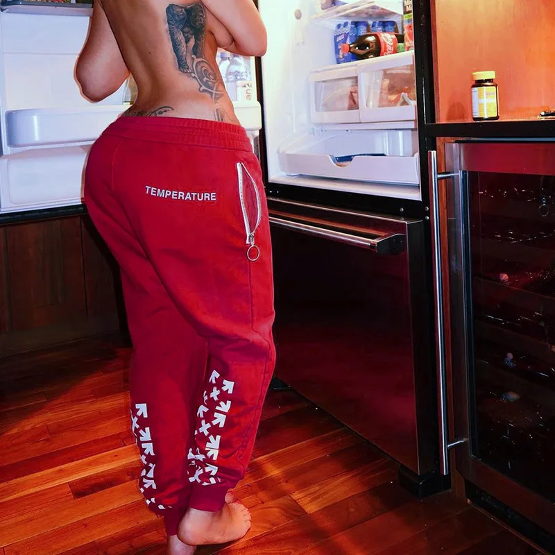 

A new summer style of loose-fitting jogging print pants