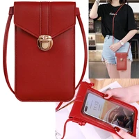 lightweight leather small crossbody bag mini cell phone pouch wallet shoulder bags for women for samsung s20 iphone lg stylo