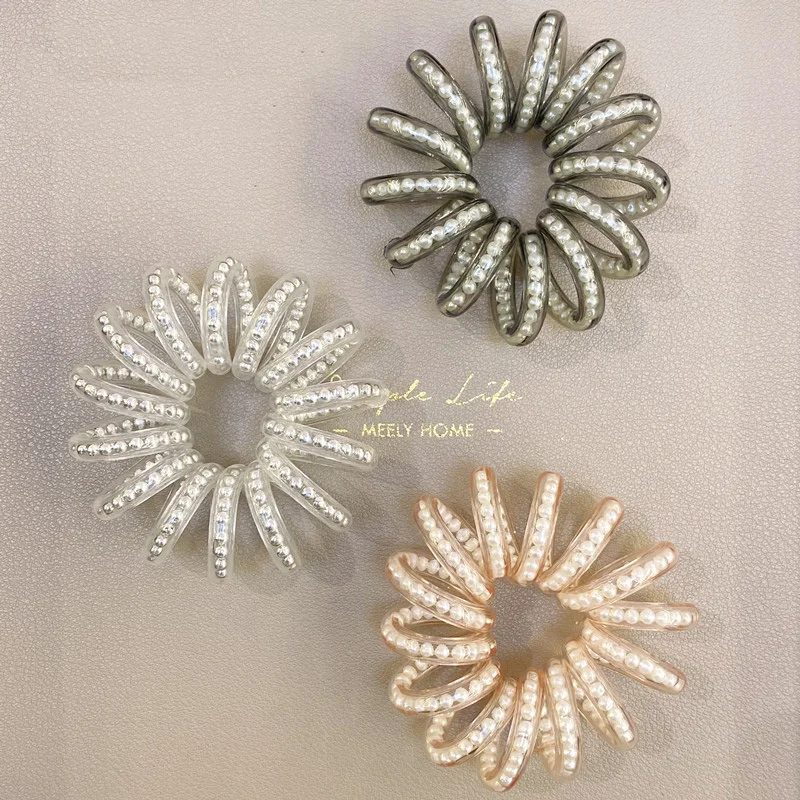 Перламутровое эластичное кольцо для волос телефона большое без швов резинка