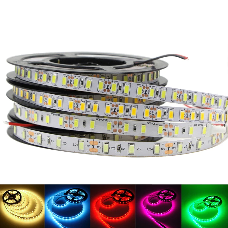 

СВЕТОДИОДНАЯ лента SMD 5730, 12 В постоянного тока, 60 светодиодов на метр, 1-5 м