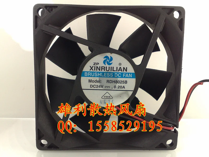 

Новый RDH8025B 24V 0.20A 8 см 8025 2 провода видео-телефон двери защиты электродвигателя Вентилятор охлаждения