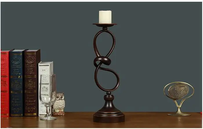 Железный металлический подсвечник классическая свечка подставка для украшения