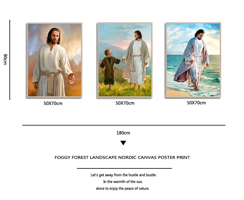 Настенная Картина на холсте с изображением Иисуса и Девы Марии Библия