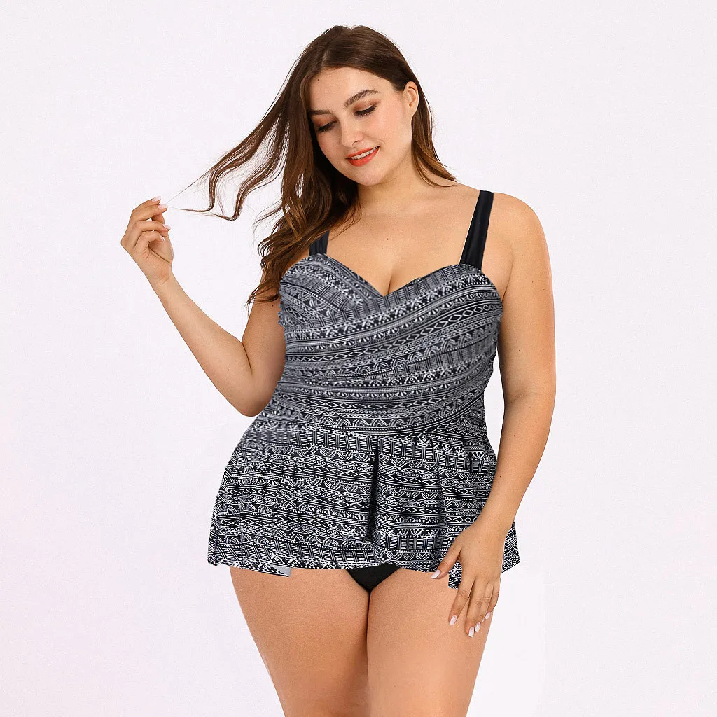 HAMBODER Для женщин купальник размера плюс Takini Высокая Талия RuffleSwimwear Swimuit женские