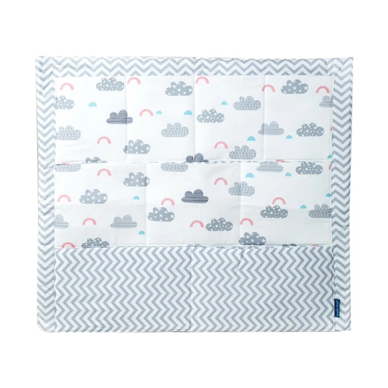 

55x60cm Cartoon Nursery Room Hanging Storage Bag Baby Cot Bed Organizer Toy Diaper Pocket for Newborn Crib Bedding Set DXAD