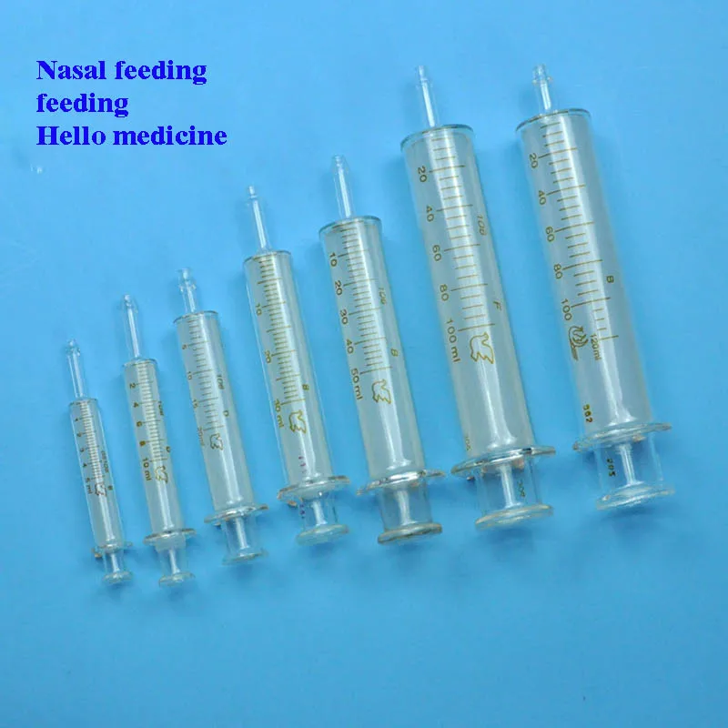 5 ml10ml20ml30ml50ml100ml120ml кормушки большого диаметра кормление носа стеклянные шприцы |