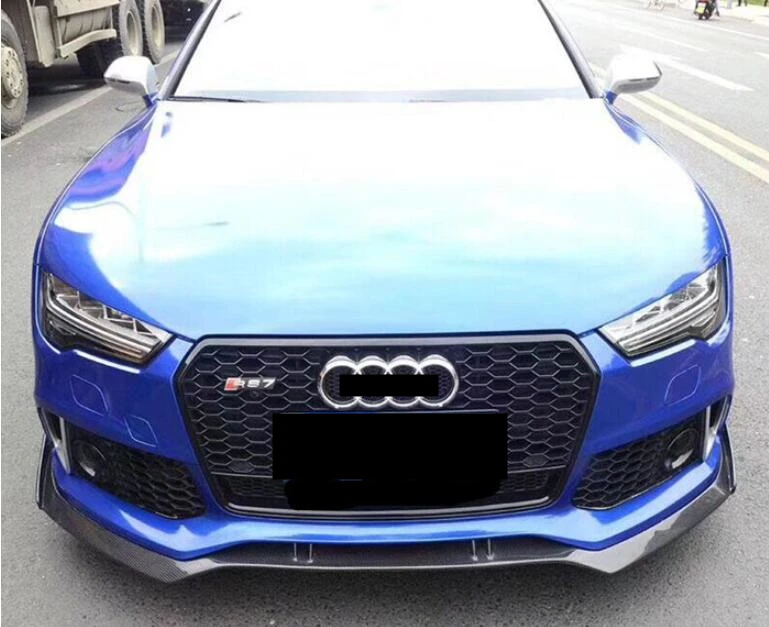 Передний бампер из углеродного волокна для Audi A7 S7 RS7 2016 2017 2018 диффузор спойлер
