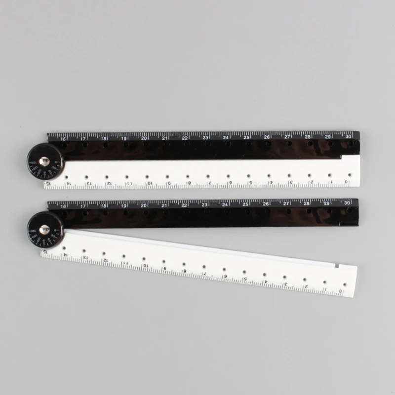 

White & Black Ruler 30cm DIY Drawing Rulers Folding Ruler Drawing Ruler Measuring Tool School Office Students Use