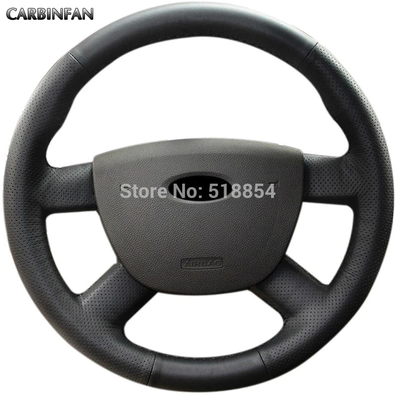 Черный чехол на руль из искусственной кожи для Ford Focus 2 2005 2011|car steering wheel cover|steering