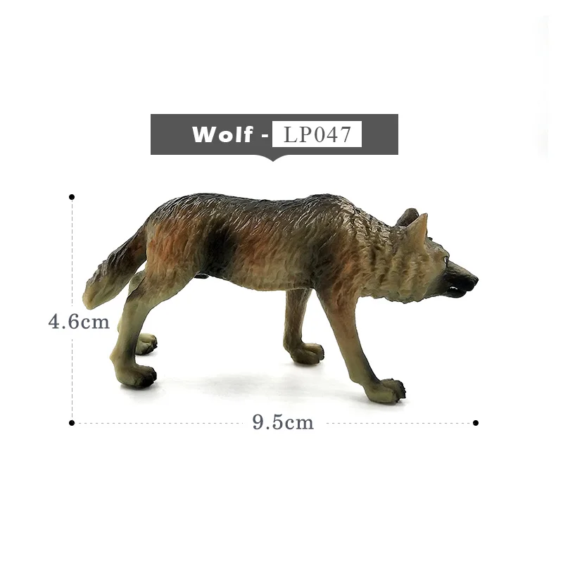 Wolf Имитация белки, слона, попугая, Wombat, фигурка животного, домашний декор, миниатюрное украшение для сада в виде Феи, аксессуары, фигурка - Цвет: Wolf