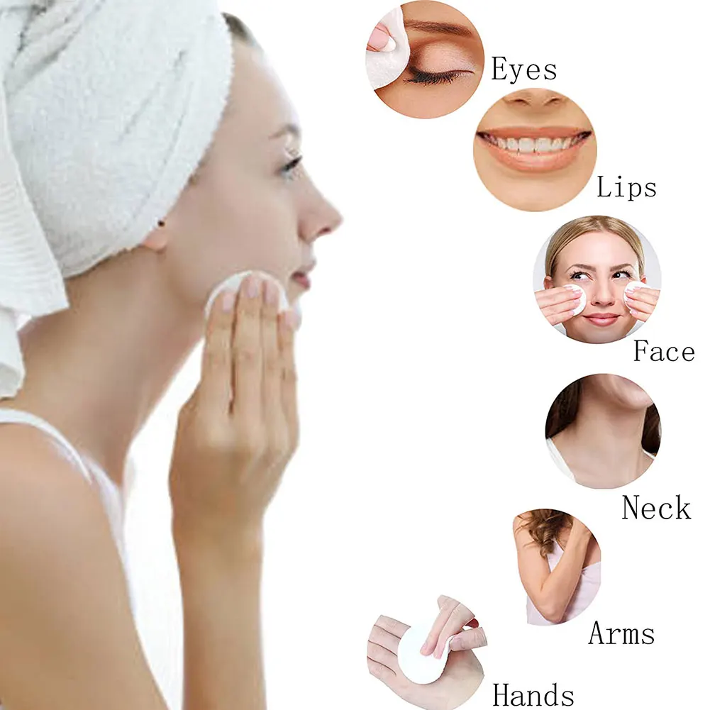 

Reusable Cotton Pads Makeup Remover Pads Cotton Rounds Facial Cleansing Pads Makeup Remover Wipes with Bags for All Skin 10Pads