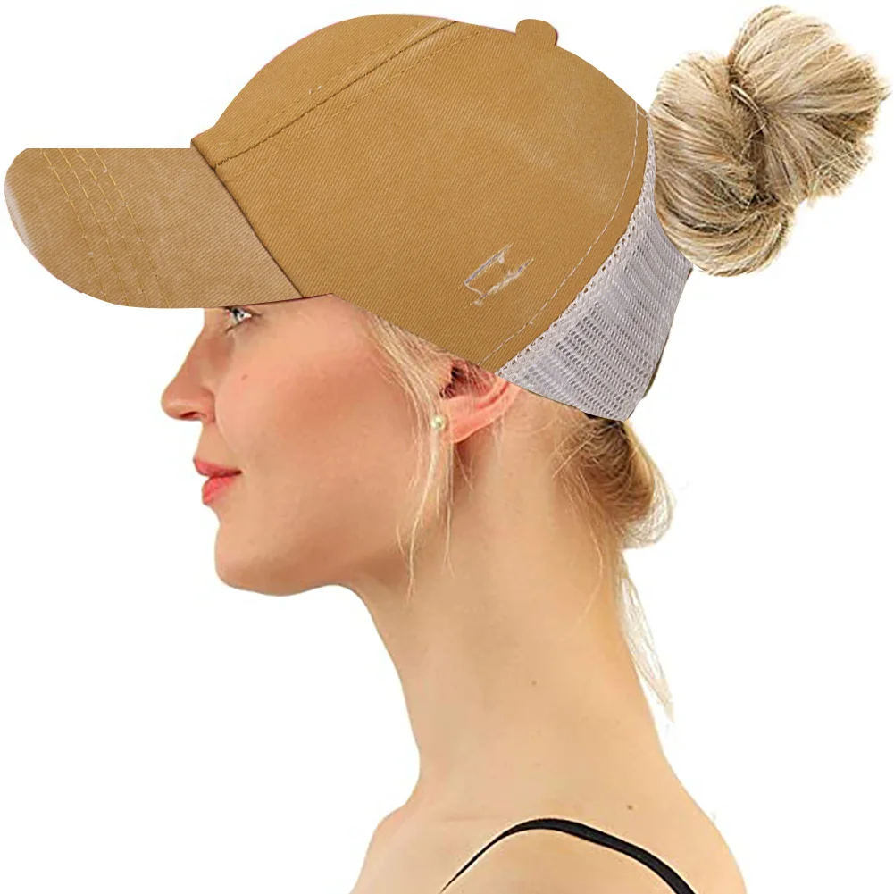 

2020 Ponytail Baseball Cap Outdoor Sports Adjustable Anti UV Anti-Sweat Breathable Mesh Hat Trucker Hat Sun Hat