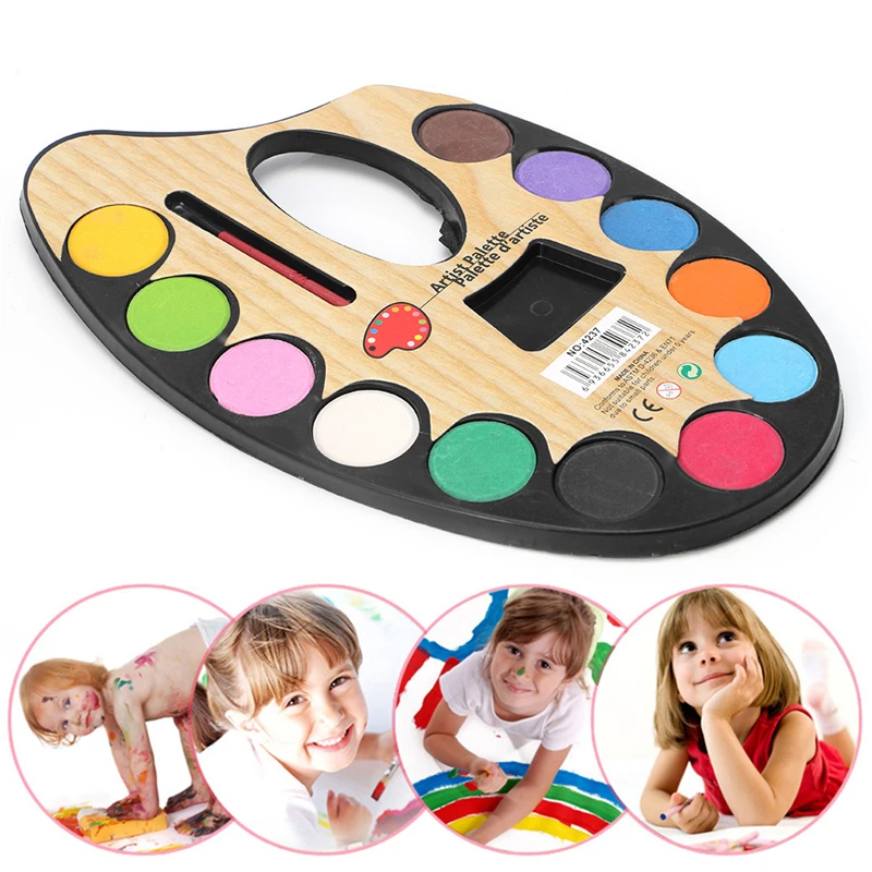 12 цветов профессиональная художественная палитра краски набор ручной стены