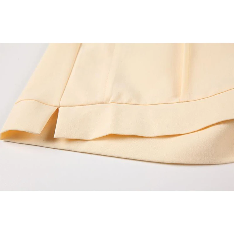

Summer New Suit 5 Point Pants Women 2021 High Waist Straight Loose Shorts Korean Chic Contrast Color Office Ladies Casual Shorts