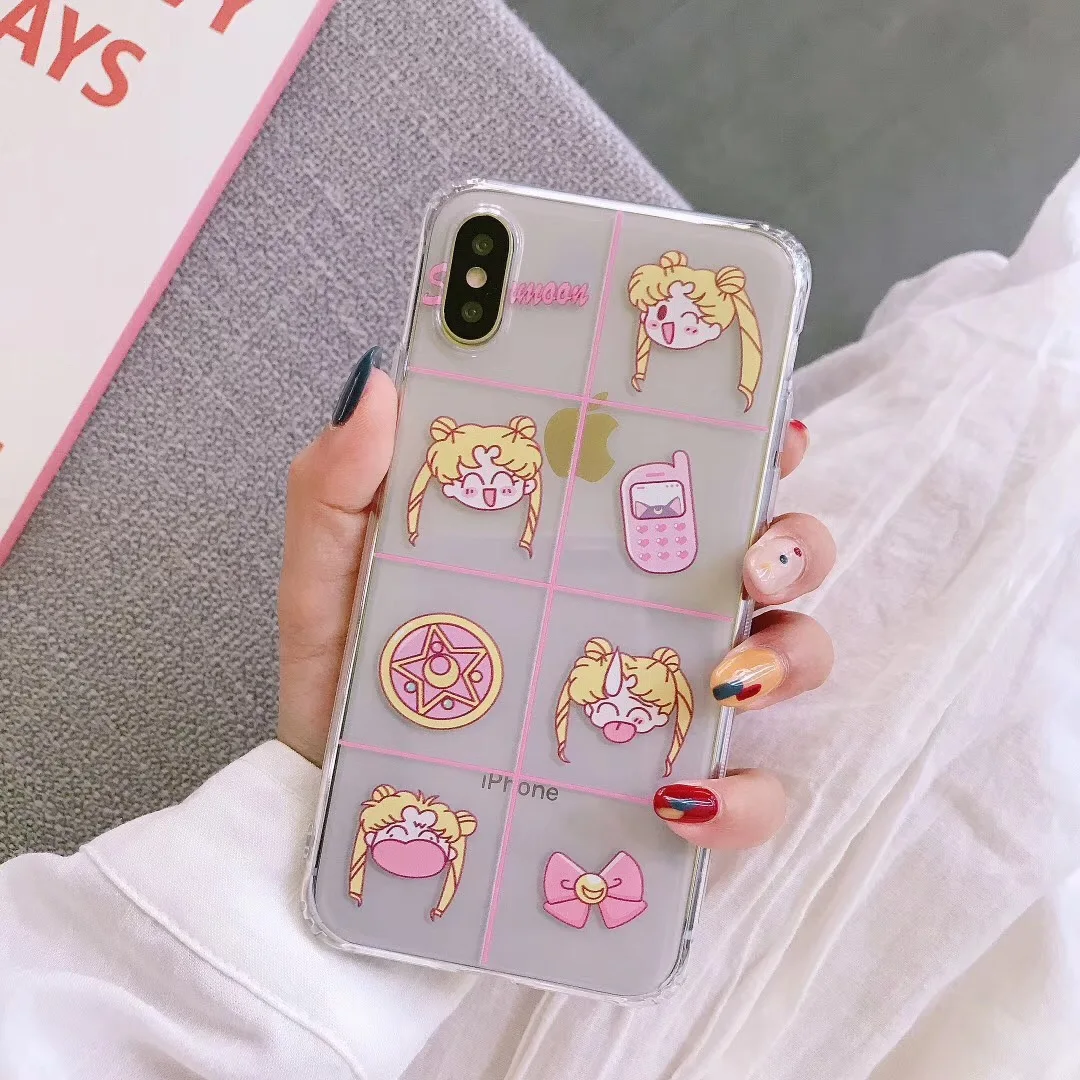 2 Японский аниме Сейлор Мун чехол с принцессой для Apple iPhone X XS Max Xr 7 8 6 6s Plus девушка конфеты ТПУ прозрачный чехол для телефона Fundas - Цвет: 2