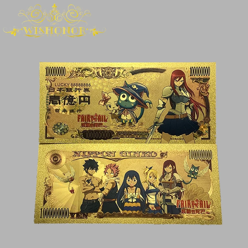 Japanese Yen Popular Anime Hot Role Color Print Gold Foil 24K Plastic Card | Дом и сад