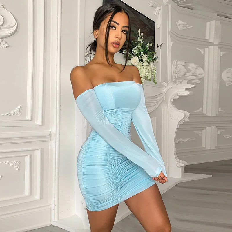 Новинка Осень 2021 лидер продаж пикантное облегающее плиссированное платье с