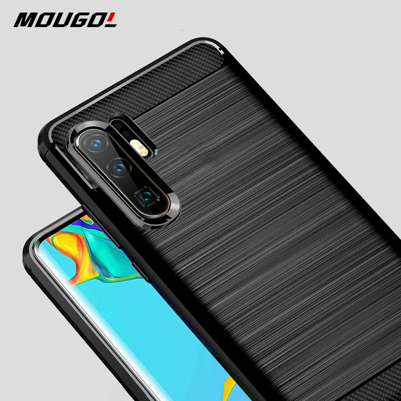 

For Huawei P30 Pro Case Carbon Fiber Cover Shockproof Silicone Phone Case For Huawei P30/P 30 Pro Cover Full Protection Bumper