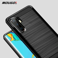 for huawei p30 pro case carbon fiber cover shockproof silicone phone case for huawei p30p 30 pro cover full protection bumper