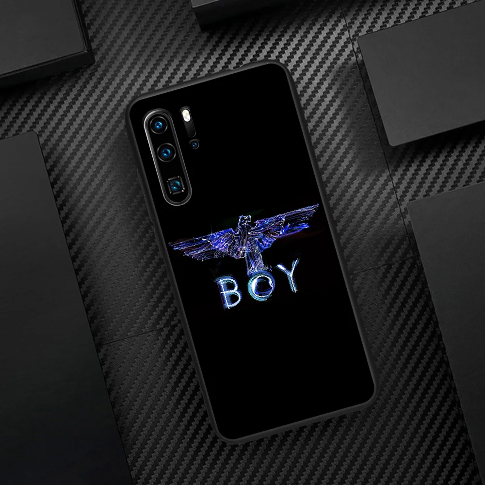 

London Fashion Brand Boy Phone Case For Huawei P Mate 10 20 30 40 Pro Lite Smart 2019 2021 black Cell Painting Back Tpu Hoesjes