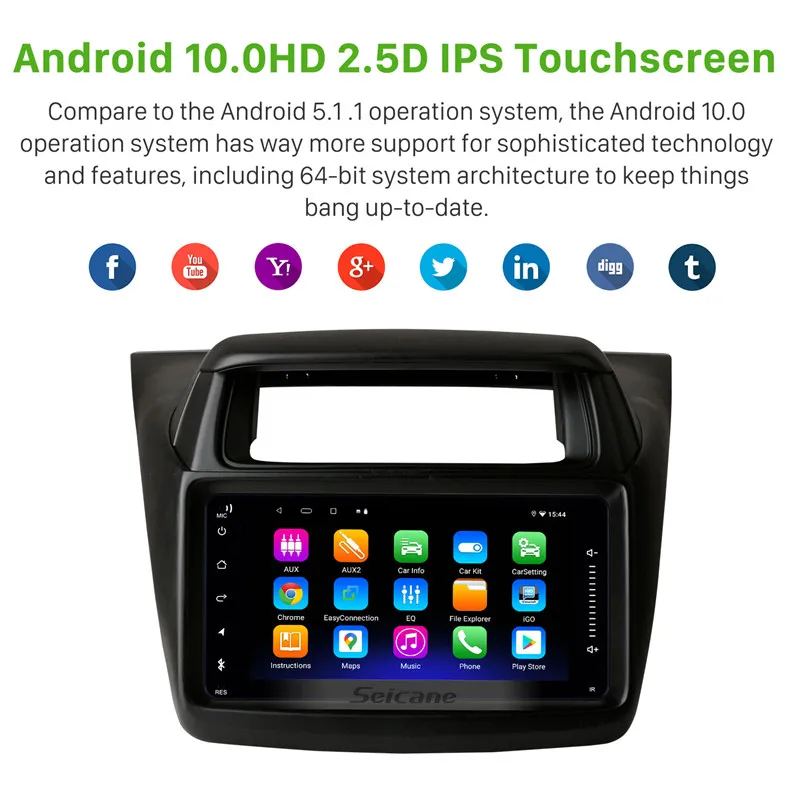 Seicane 7 дюймов Android 12 2 + 32G IPS автомобильное радио стерео головное устройство GPS для