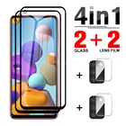 Закаленное стекло 4 в 1 для Samsung Galaxy A21S A21 A20 A20S A20E, защитная пленка для экрана, 2 шт., передняя и 2 шт.