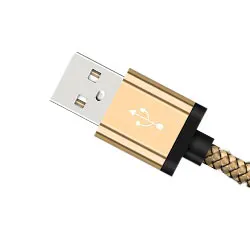 USB кабель 2A быстрое зарядное устройство Плетеный 3M usb-кабели данных для IPhone6s 7 8 Plus iPhone Xs Max Ipad Mini 1 2 3 4 зарядное устройство - Цвет: Gold