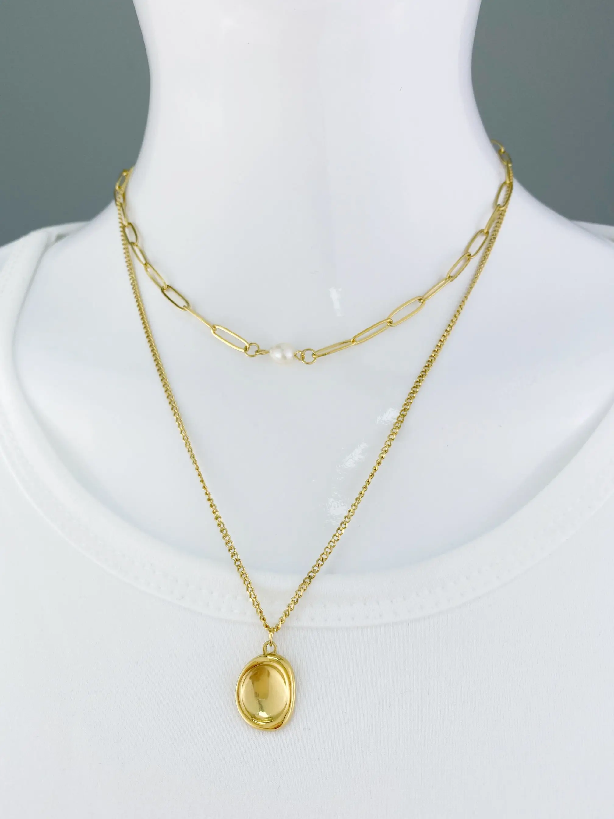 

New Stars Necklace Jewelry Stainless Steel New Goddess Luxury Golden Color Luxe Fashion Women Hot Sell