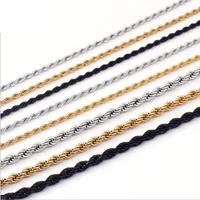 2022 most popular trendy gold plated stainless steel rope chain necklace for women men diy jewelry valentines day gift