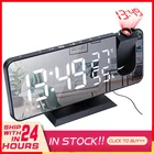 Электронный будильник, цифровой потолочный проектор, часы с термометром, календарь, светодиодный USB FM-радиоприемник для функции проекции повтора