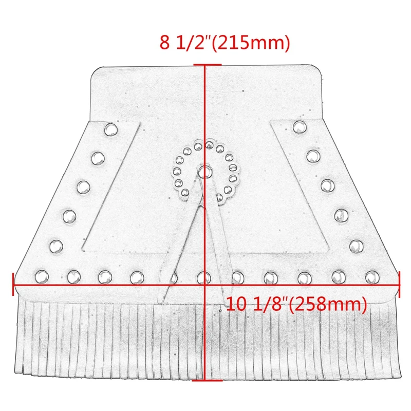 

Black Motorcycle Rear Fender Flap Leather Fender Mudguard Cover for Indian Chief Classic Fringe Gliding Cafe