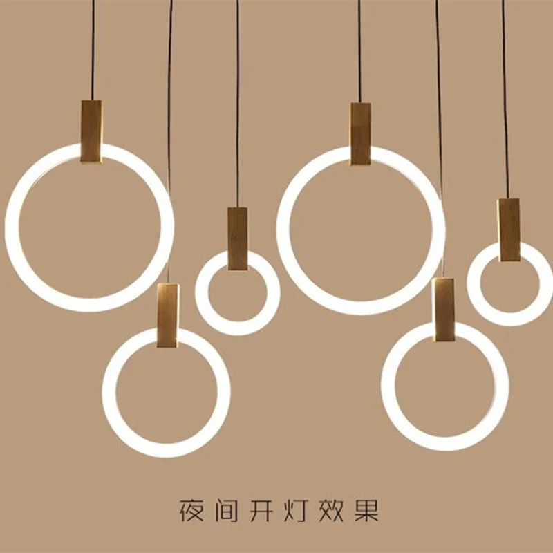 

Современная простая светодиодная Люстра для кухни, деревянный декор, светильники, скандинавские подвесные светильники, столовая, остров, п...