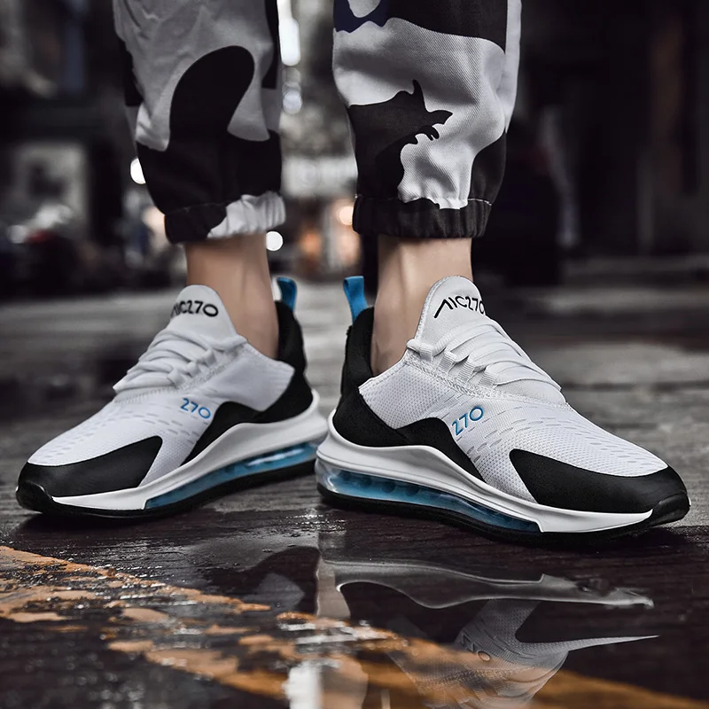 Мужская спортивная обувь для бега на толстой подошве дышащая мужские кроссовки