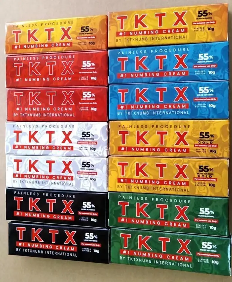 

Hdiyah NEW tktx ointment 55% piercing JPRO pigment eyebrow eyeliner lips beauty supplies 10PCS