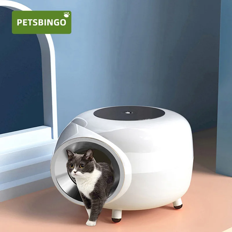 

Pets Bingo Cat Litter Box Fully Enclosed Extra Large Kitten Toilet Splash-proof Deodorant Pet Potty for 10kg Pet Supply