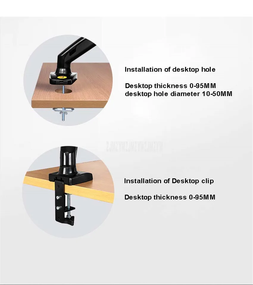 Desktop LCD Monitor Mount Stand Display Screen Rack Holder Rotating Display Monitor Bracket Fit for 17"-27" Max Support 9KG