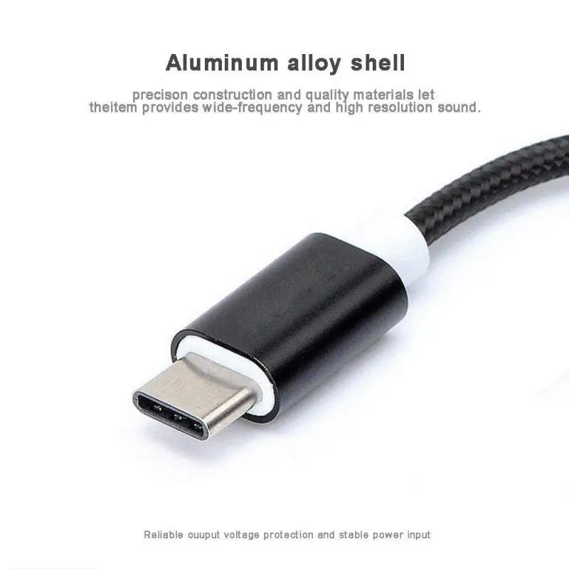 Адаптер с USB на Type C аудиоразъем 3 5 мм для подключения проводных наушников к
