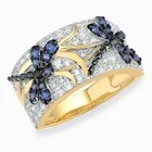 Ofertas; Красивое голубое Стрекоза насекомые инкрустированный кристаллами циркония сплав женское кольцо для женщин вечерние ювелирные изделия аксессуары