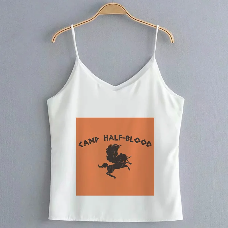 Женский короткий топ с принтом дьявола повседневный облегающий Топ без рукавов в