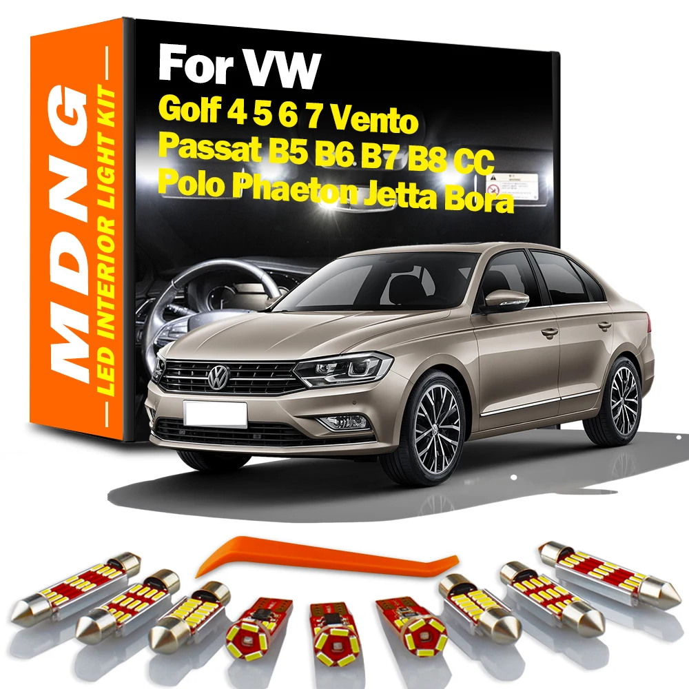 MDNG Canbus Car LED Interior Map Light Kit For Volkswagen VW Golf 4 5 6 7 Jetta Bora Vento Passat B5 B6 B7 B8 CC Polo Phaeton