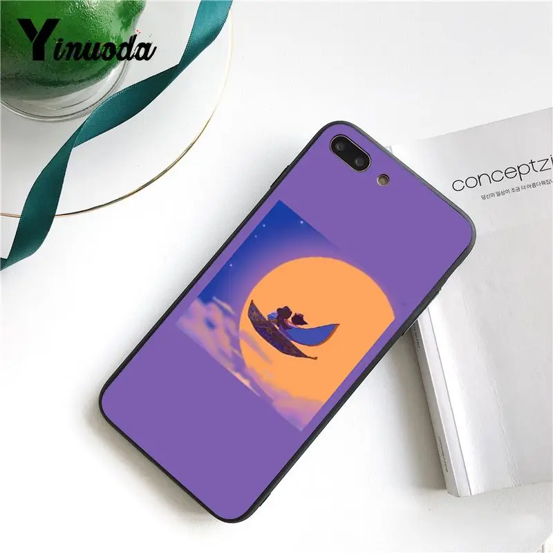 Yinuoda Аладдин Принцесса Жасмин черный мягкий чехол для телефона iPhone 8 7 6 6S X XS MAX 5 5S SE