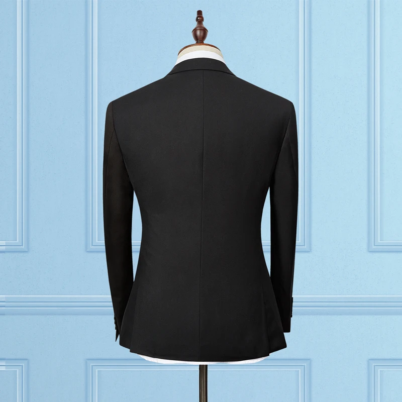 

(Jacket+Pants) high-end custom business suit three-piece men's slim tuxedo men's wedding prom dress Plus size 5XL