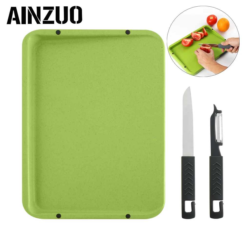 Двухсторонний дизайн разделочный блок для фруктов мяса набор с фруктовым ножом