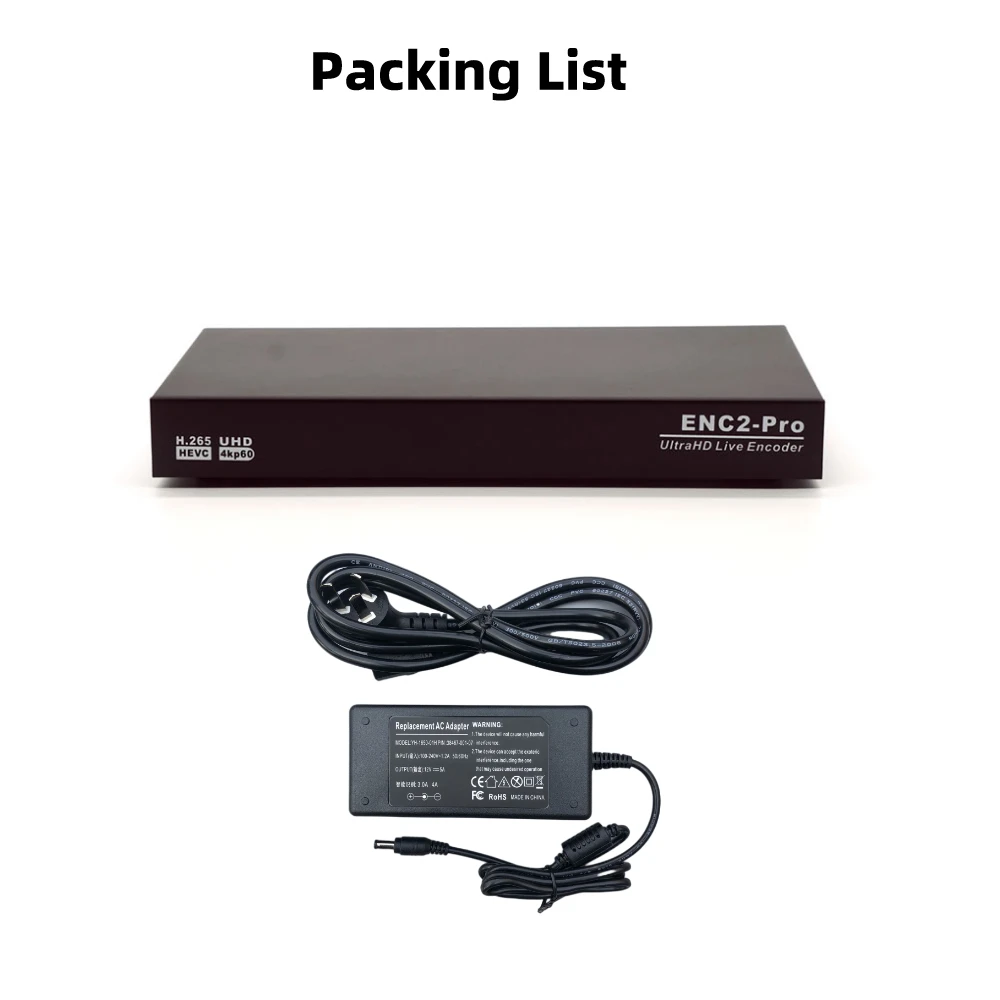 

ENC2 PRO 4K30 x 2 srt/nid/rtsp/rtmp/http/hls multi-format simultaneous recording H.265+smartP H.165ENCODER DECODER