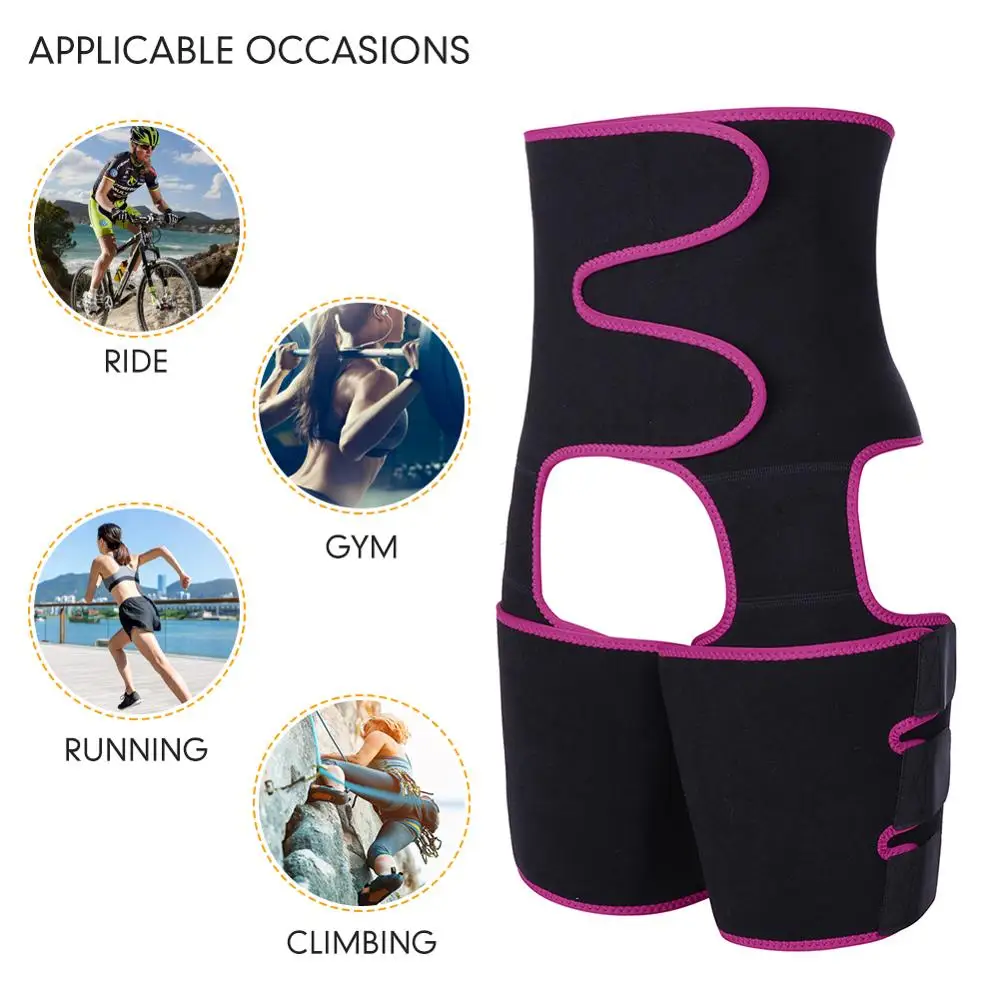 VOGUISH Woman Sweat Thigh Trimmers Leg Shaper Fajas Neoprene Slimming Belt Control Panties Fat Burning Wraps Thermo | Красота и