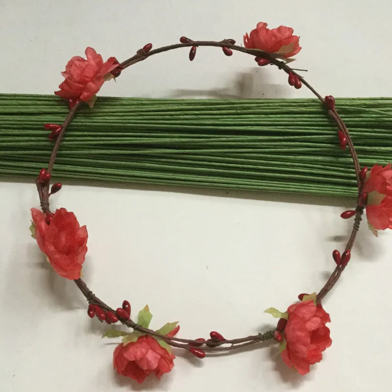 Цветочные стебли из проволоки с бумажным покрытием 2 #2 мм длина 40 см