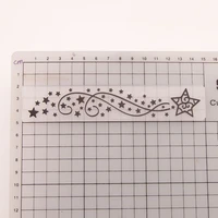 plastic embossing folder for scrapbook diy album card tool plastic template stamp stars lace pattern